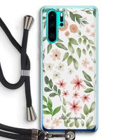 Botanical sweet flower heaven: Huawei P30 Pro Transparant Hoesje met koord