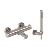 Badthermostaat Combiset MAY Incl. Verstelbare Wandsteun, Doucheslang 125 cm & Staaf Handdouche Geborsteld Nickel PVD Badthermostaat Combiset MAY Incl. Verstelbare Wandsteun, Doucheslang 125 cm & Staaf Handdouche Geborsteld Nickel PVD