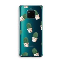 Cactusprint roze: Huawei Mate 20 Pro Transparant Hoesje