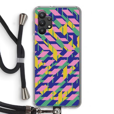 Skew Blush 1: Samsung Galaxy A32 5G Transparant Hoesje met koord