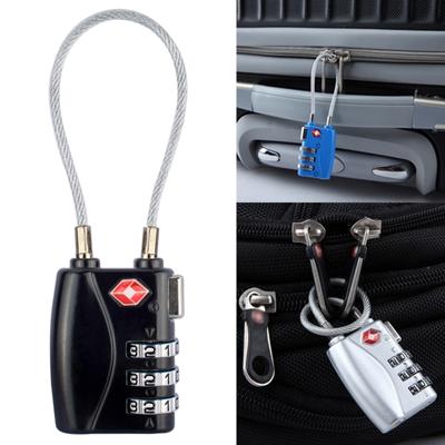JASIT TSA719 zink legering 3-cijferig wachtwoord TSA slot reizen bagage Padlock(Black)
