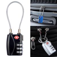 JASIT TSA719 zink legering 3-cijferig wachtwoord TSA slot reizen bagage Padlock(Black)