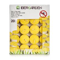 Geurkaarsen/waxinelichten - 20x - citronella - citrusgeur