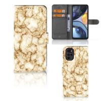 Motorola Moto G22 | Bookcase | Marmer Goud