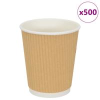 VidaXL Papieren koffiekopjes 500 st 8oz 200 ml bruin