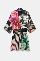 Kimono-jas met landschapsprint - MATERIAL FINISHES - M