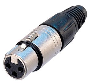 Neutrik NC3FX XLR-connector Bus, recht Aantal polen: 3 Zilver 1 stuk(s)