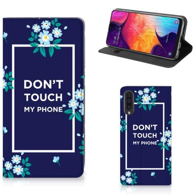 Samsung Galaxy A50 Design Case Flowers Blue DTMP Samsung Galaxy A50 Design Case Flowers Blue DTMP