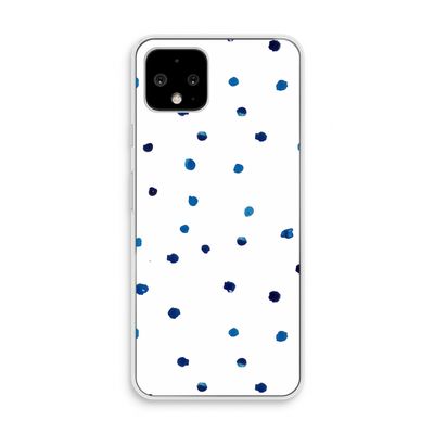 Blauwe stippen: Pixel 4 Transparant Hoesje