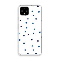 Blauwe stippen: Pixel 4 Transparant Hoesje