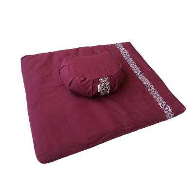 Meditatieset met kussen halve maan - Rood