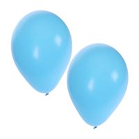 100x Lichtblauwe geboorte jongen ballonnen   - - thumbnail