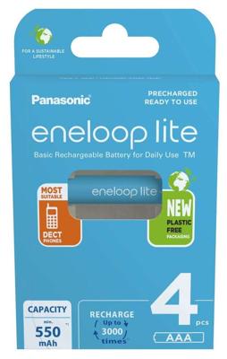 Oplaadbare batterijen PANASONIC ENELOOP LITE AAA 550 mAh 4 szt (BK-4LCCE/4CP)