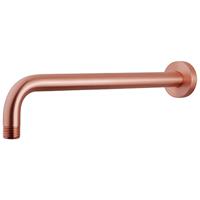 Wiesbaden Caral Douchearm Geborsteld Koper 35cm met Muurbevestiging