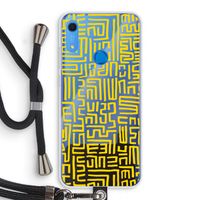 Majorelle Blue Print: Huawei Y6s Transparant Hoesje met koord