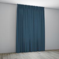 Overgordijn Parijs blauw Coupage