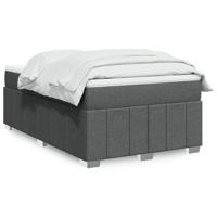 Boxspring met matras stof donkergrijs 120x190 cm