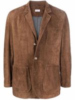 Brunello Cucinelli blazer en cuir - Marron
