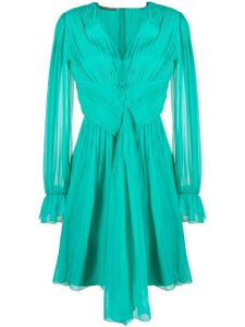 Alberta Ferretti robe courte à design plissé - Vert