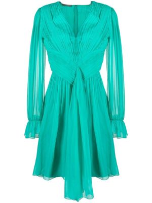 Alberta Ferretti robe courte à design plissé - Vert
