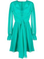 Alberta Ferretti robe courte à design plissé - Vert