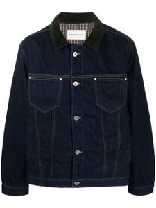 Drôle De Monsieur veste en jean à patch logo - Bleu