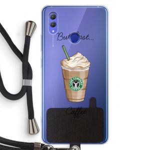 But first coffee: Honor Note 10 Transparant Hoesje met koord