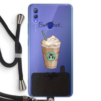 But first coffee: Honor Note 10 Transparant Hoesje met koord