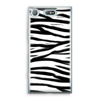 Zebra pattern: Sony Xperia XZ1 Compact Transparant Hoesje - thumbnail