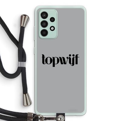 Topwijf Grijs Zwart: Samsung Galaxy A52s 5G Transparant Hoesje met koord