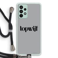 Topwijf Grijs Zwart: Samsung Galaxy A52s 5G Transparant Hoesje met koord