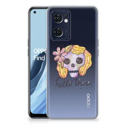 Silicone Back Case OPPO Reno 7 5G | Find X5 Lite Boho Skull Silicone Back Case OPPO Reno 7 5G | Find X5 Lite Boho Skull