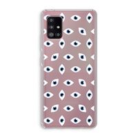 Eyes pattern: Samsung Galaxy A51 5G Transparant Hoesje