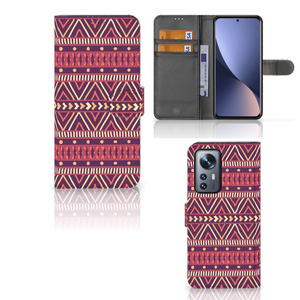 Xiaomi 12 Pro Telefoon Hoesje Aztec Paars