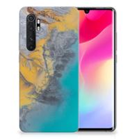 Xiaomi Mi Note 10 Lite | TPU | Siliconen hoesje | Marble Blue Gold