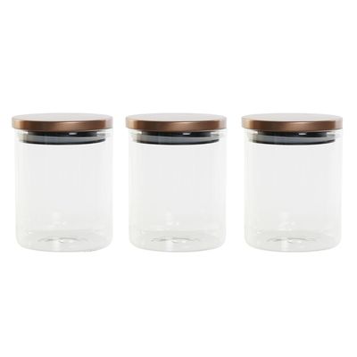 Item voorraadpot/voorraadbus - 3x - glas - met deksel - 750 ml