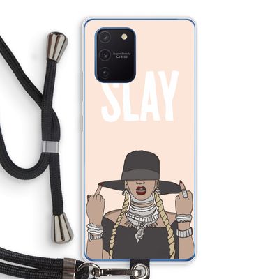 Slay All Day: Samsung Galaxy Note 10 Lite Transparant Hoesje met koord