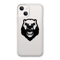 Angry Bear (black): iPhone 13 Transparant Hoesje
