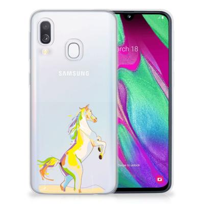 Samsung Galaxy A40 Telefoonhoesje met Naam Horse Color Samsung Galaxy A40 Telefoonhoesje met Naam Horse Color