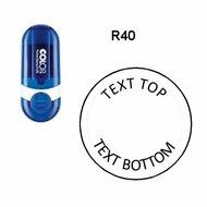 Log stempel - Pocket - 40 mm rond - Eigen tekst/logo Log stempel - Pocket - 40 mm rond - Eigen tekst/logo