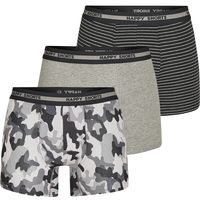 Happy Shorts Happy Shorts 3-Pack Boxershorts Heren Camouflage Grijs