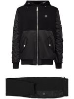 Philipp Plein hoodie zippé à logo imprimé - Noir - thumbnail