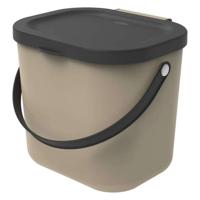 Rotho ALBULA Bio Afvalbakje 23.5x20x20.8 cm 6L Cappuccino