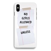 No Girls Allowed Unless: iPhone Xs Volledig Geprint Hoesje