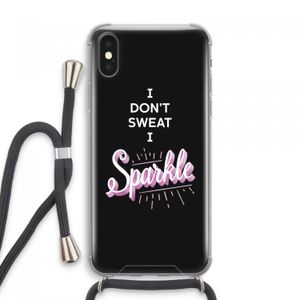 Sparkle quote: iPhone XS Max Transparant Hoesje met koord