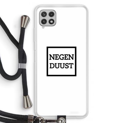 Negenduust vierkant: Samsung Galaxy A22 4G Transparant Hoesje met koord