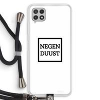 Negenduust vierkant: Samsung Galaxy A22 4G Transparant Hoesje met koord