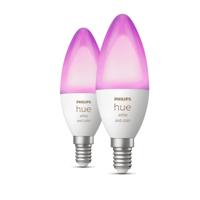 Philips Hue Losse kaarslamp E14 White & color 2-pack ledlamp 2000-6500K, Dimbaar, BT - thumbnail