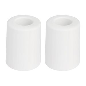 Deurbuffer - 2x - deurstopper - wit - rubber - 50 x 35 mm - schroefbevestiging