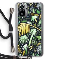 Tropical Palms Dark: Xiaomi Redmi Note 10S Transparant Hoesje met koord